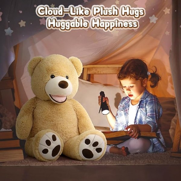 Giant Teddy Bear - Light Brown