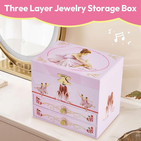 Girl's Ballerina Musical Jewelry Box
