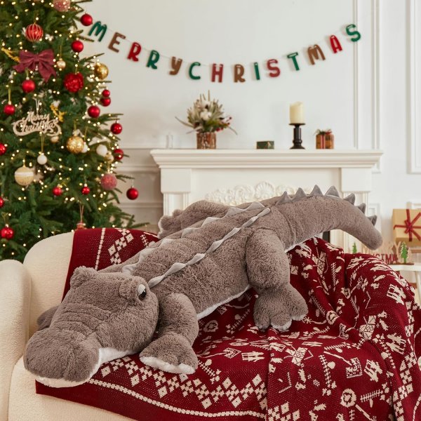 Giant Alligator Stuffed Animal - Brown